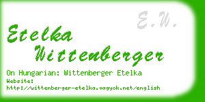 etelka wittenberger business card